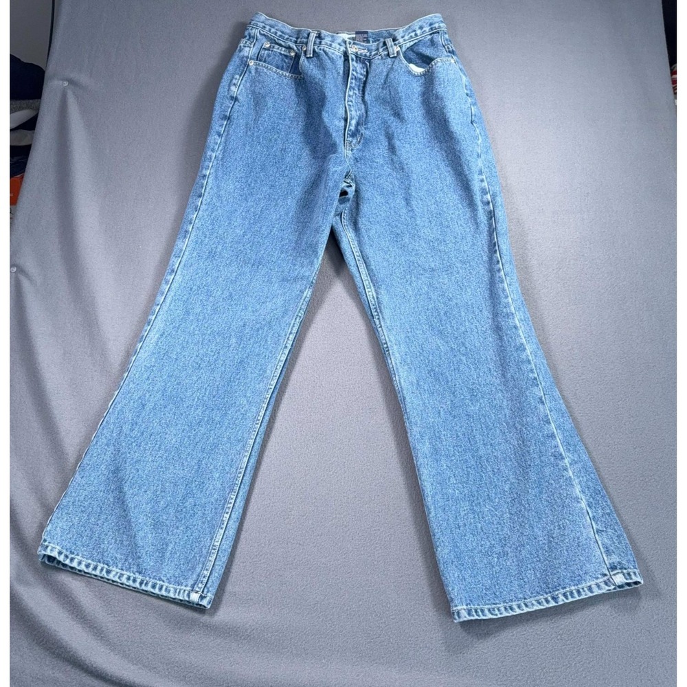 LA Blues Jeans Womens Size 16 Blue Denim Wide Leg High Rise 32x30